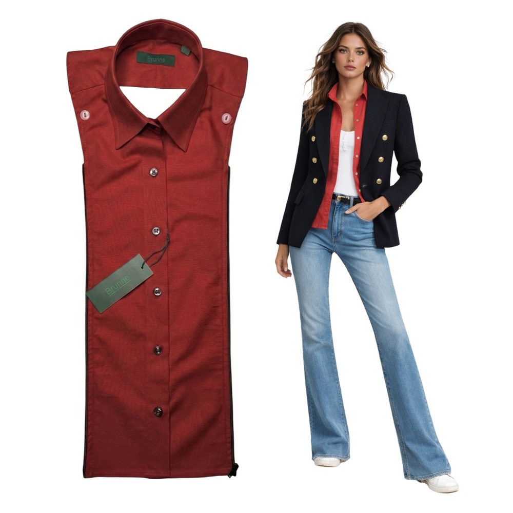 NWT Brunne DICKEY Compatible with VERONICA BEARD Blazer Button Down Shirt 00-14
